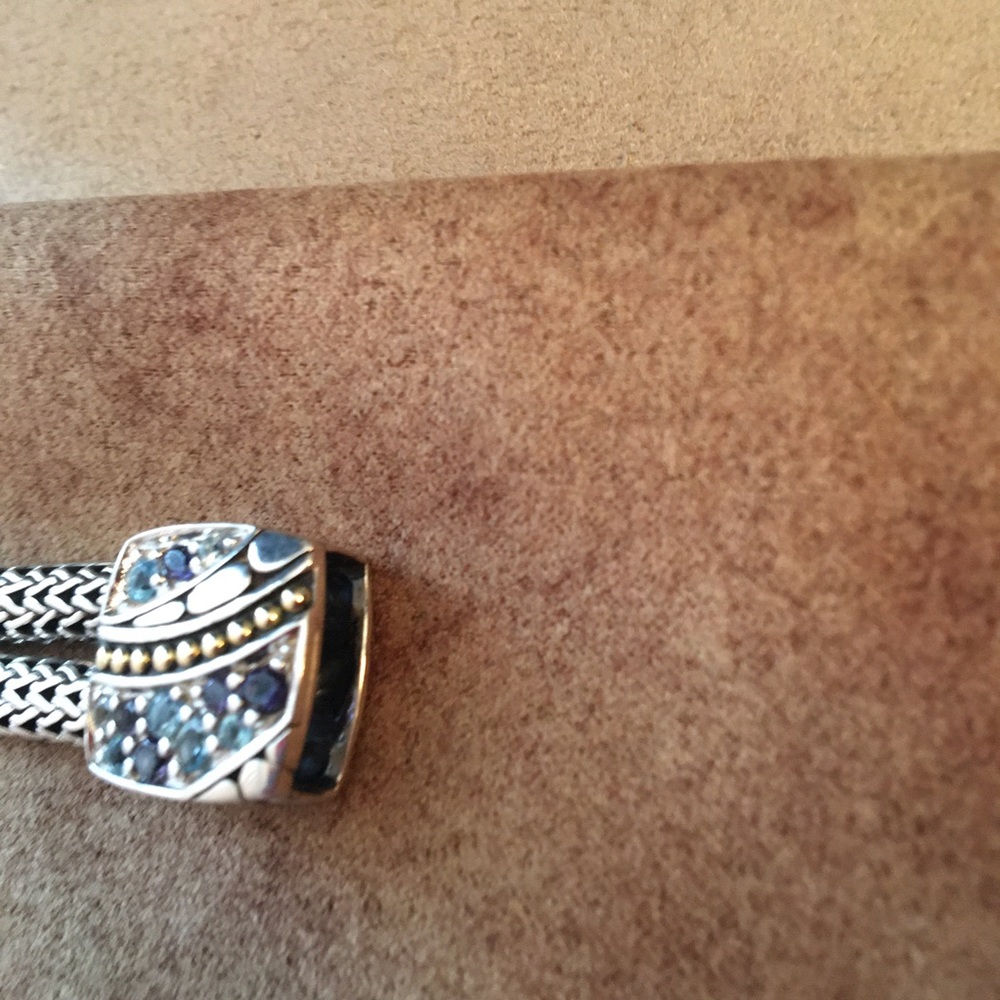 JOHN HARDY PRE-LOVED AUTHENTIC STERLING SILVER/18K YELLOW GOLD LAVAFIRE SEA … - Picture 9 of 17